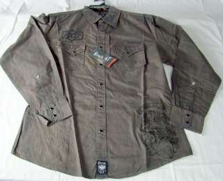 Mens Wrangler Rock 47 Shirt embroidered long sleeve shirt NWT $58 