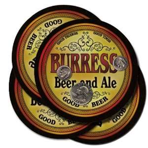  BURRESS Family Name Beer & Ale Coasters 