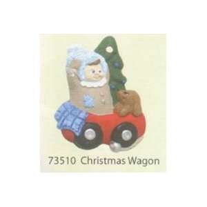   unpainted plastercraft nonfired use acrylic paint #3 christmas wagon