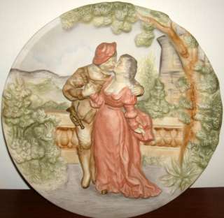 DIMENSIONAL ANTIQUE CERAMIC WALL HANGING PLATE ART a  