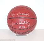 JAMES WORTHY Signed/Autograp​hed NBA I/O BASKETBALL Los 