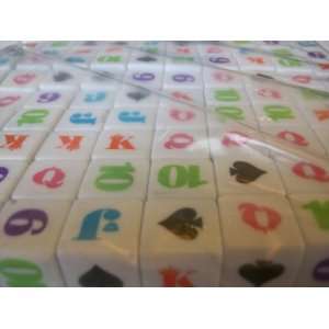  Lot of 100 Poker Dice (6 colored; 18mm)