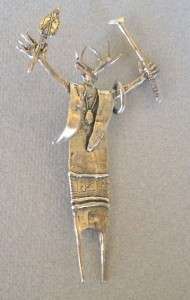 Bill Worrell sterling Silver Shaman pendant sterling Silver 4 inches 