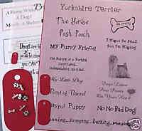 Scrapbook YORKSHIRE TERRIER Dog Kit Words LOT 15 SMDTS  