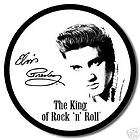   ROUND TIN SIGN vtg metal wall decor gift King of Rock n Roll 880