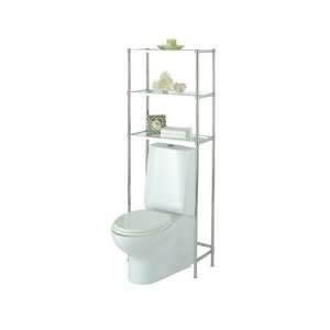   and Metal Over Toilet Shelving with three shelves