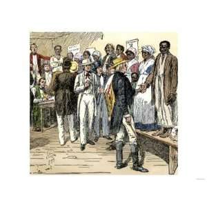  Slaves for Sale at an Auction in New Orleans, Louisiana 
