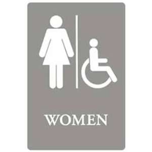  Women HC (Accessible Symbol) ADA Signs Case Pack 3 