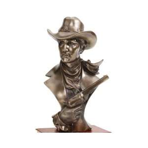 Rebellious Cowboy Western Wild west Gunslingers Statue Sculpture Home 