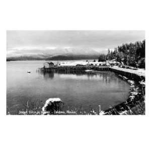 Cordova, Alaska   View of Ocean Dock in the Winter Photography Premium 