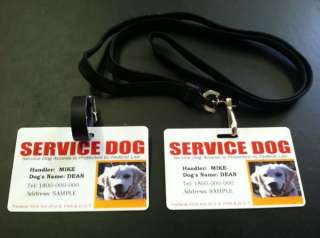 Custom ID Card / Badge for Working Dogs and Handler Bundle of 2 