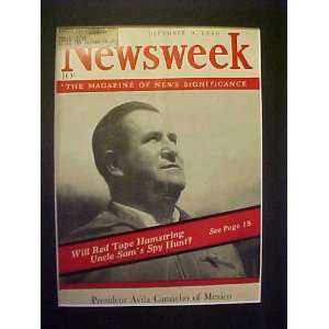 President Avila Camacho December 9, 1940 Newsweek Magazine 