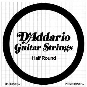 DAddario Single Half Round 052 Musical Instruments