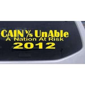   Cain Verses UnAble 2012 Political Car Window Wall Laptop Decal Sticker