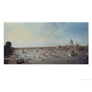   and the Thames Giclee Poster Print by Canaletto, 12x9