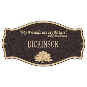  Dickinson One Line Standard Sized Wall Name/Address 
