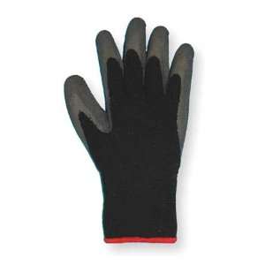  Gloves, Rubber Palm Coated Glove,Palm Coated,Black/Black 