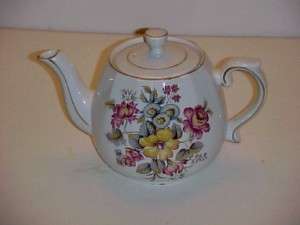 Woods and Son Ironstone Ellgreave Floral Teapot  