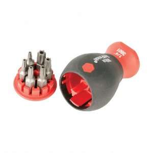  Wiha 38047 Stubby Screwdriver With Six In One Insert Bits 