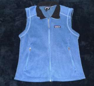 Womens PATAGONIA Regulator Blue Fleece Vest Size L Large  