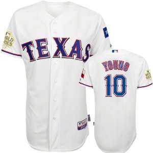 Michael Young Jersey Texas Rangers #10 Home White Authentic Cool 