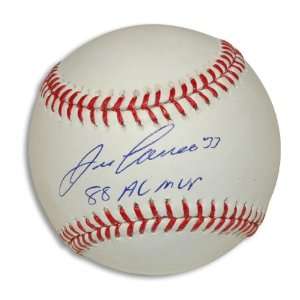 Jose Canseco Signed Ball   with 88 AL MVP Inscription   Autographed 