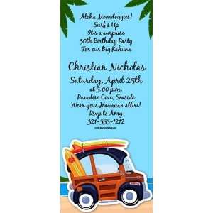  Gone Surfin Wigglers Party Invitations