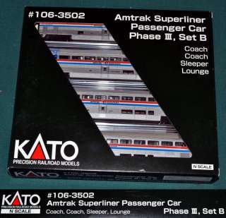 Car Amtrak Superliner Passenger Set Kato 106 3502 N [MY18.11]  