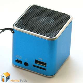 Blue Portable Music Angel Micro SD TF USB Flash Disk Speaker for 