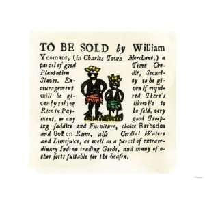  Advertisement for the Sale of Slaves and Trade Goods from 