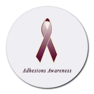  Adhesions Awareness Ribbon Round Mouse Pad Office 