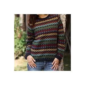  NOVICA 100% alpaca sweater, Spring Medley