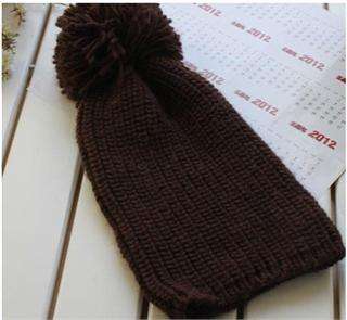 6ColorsHot Women Korean Big Ball Cotton Knitted Warm Flexible Gift Hat 