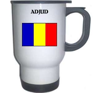  Romania   ADJUD White Stainless Steel Mug Everything 