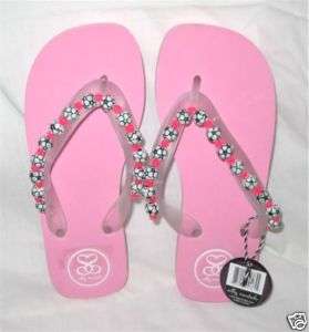 Womens 5 Flip Flops SOCCER Balls Silly Sandals Pink NWT  