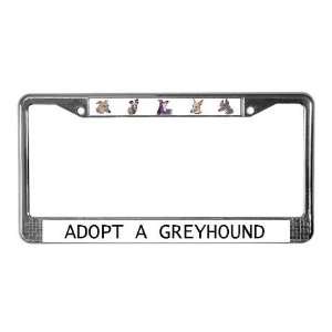  Adopt A Greyhound Pets License Plate Frame by  