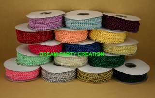 3MM Faux Pearl Plastic BEADS on a String Craft ROLL 24 yds CHOOSE From 
