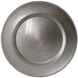  Dinnerware  Cellini Beaded Silver Charger Kitchen 