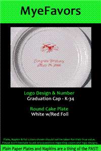 50 Class of 2011 Graduation Cake Plates and Napkins  
