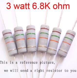 Watt 6.8k ohm 6k8 Metal Oxide Film Resistor R 3W (10)  