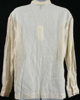 NWT $198 Eileen Fisher Round Neck Shadow Stripe Cotton Steel Shirt 