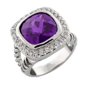    8.00 Ct Amazing Purple & White Ring Size 6,7,8 and 9 Jewelry
