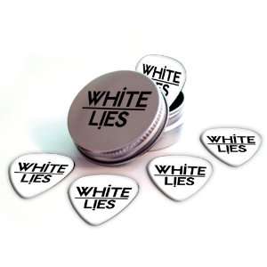  White Lies Logo Electric Guitar Picks X 5 (2 Sided Print 