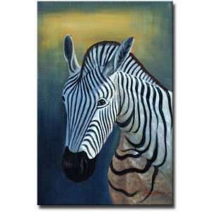 White Walls Lonely Zebra Canvas Art