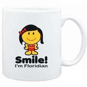  Mug White  Smile I am Floridian   Woman  Usa States 