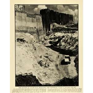  1937 Print Grand Coulee Dam Construction Columbia River 