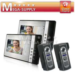 LCD Color Video DoorBell 4 Monitor + 2 IR Camers Kit  