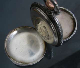OLD 0.900 SILVER LONGINES HOLLY FRERES HUNTER SWISS POCKET WATCH FROM 