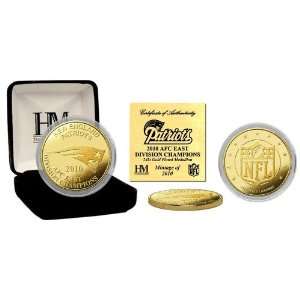 New England Patriots 10 AFC East Division Champions 24KT Gold Coin 