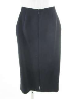 CHETTA B Black Back Zipper Knee Length Pencil Skirt 4  